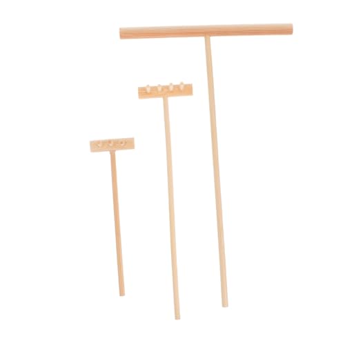 UPKOCH 3 Stück Mini Zen Gartenharke aus Holz für Sandkästen und Desktop Dekoration Handlicher Mini rechen zur Stressreduktion und Meditation Tragbar und Dekorativ für Zuhause und Büro von UPKOCH