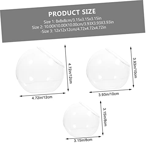 UPKOCH 3 Stück Teiliges DIY Moosglas Terrarium Schräger Glasflaschen Moosvase Langlebiges Transparentes Verschiedene Dekoratives Landschaftsfläschchen von UPKOCH