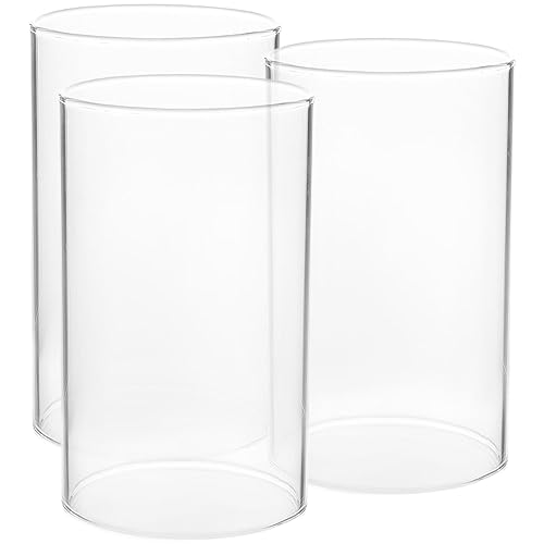 3 Stücke Kerze Windschutzscheibe Glas Konische Kerzenhalter Kerze Rohr Schatten Kamin Kerzenhalter Lampe Kerzenhalter Glas Zylinder Kerzenhalter Klar Haushalt Kerze von UPKOCH