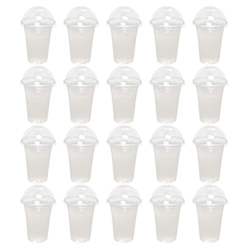 UPKOCH 30 Sets Klare Plastikbecher mit Kuppel Deckel Einweg- Dessert- Tassen Parfait- Tassen für Eisfrüchte Iced Cold Coffee Getränke Cupcake 360 ​​Ml von UPKOCH