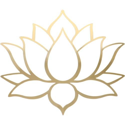 UPKOCH 3D-Acryl-Lotus-Spiegel-Wandaufkleber Hinduistischer Buddha Lotus Yoga Mandala Stammeskunst Aufkleber Abnehmbare Wandaufkleber Für Schlafzimmer Wohnzimmer Dekoration Golden von UPKOCH