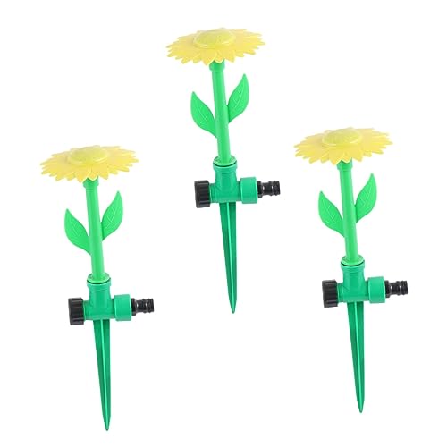 UPKOCH 3stücke Sprinkler Mit Erdpfahl Gartenbewässerungssprinkler Mit Verstellbarem Sprühwinkel Wassersparend Und Langlebig Für Und Pflanzen Im Freien Gelb von UPKOCH