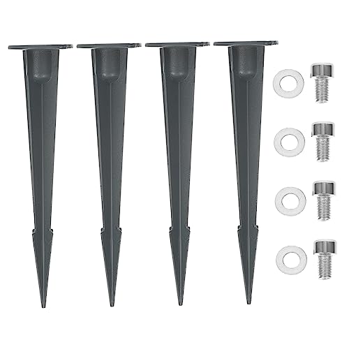UPKOCH 4 Stück Erdspieß für Gartenleuchten Robuste Bodenhülsen für Solarleuchten Langlebig und Windresistent für Außenbereiche von UPKOCH