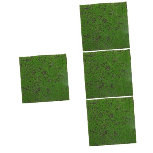 UPKOCH 4 Stück Künstliche Grasmatte Realistische Fake Turf Matte für Miniaturgärten DIY Dekoration und Kunstprojekte Pflegeleichtes Kunstgras für und Außenbereich von UPKOCH