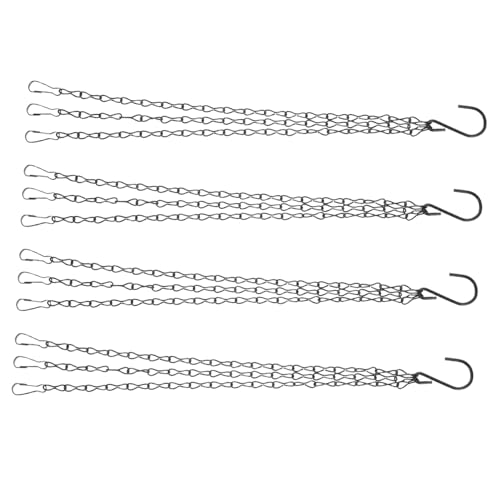 UPKOCH 4 Stück Metall Garten Aufhängeketten für Blumentöpfe Hängepflanzen mit Haken Verstellbar Belastbar Wetterfest Geeignet für Outdoor Pflanzgefäße und Laternen Lang UPKOCH 4 Stück Metall Garten Aufhängeketten für Blumentöpfe Hängepflanzen mit Haken Verstellbar Belastbar Wetterfest Geeignet für Outdoor Pflanzgefäße und Laternen Lang von UPKOCH