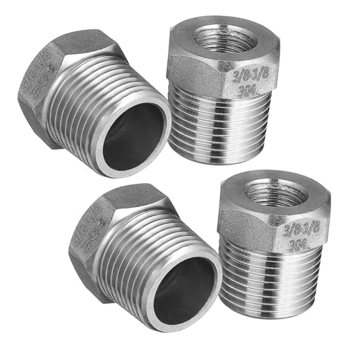 UPKOCH 4 Stück Teiliges Edelstahl Gewindeadapter für Wasserschläuche Langlebige Rohrverbinder mit Gewinde Kompatibel für Küche Bad Geschirrspüler Vielseitige Schlauchanschlüsse UPKOCH 4 Stück Teiliges Edelstahl Gewindeadapter für Wasserschläuche Langlebige Rohrverbinder mit Gewinde Kompatibel für Küche Bad Geschirrspüler Vielseitige Schlauchanschlüsse von UPKOCH