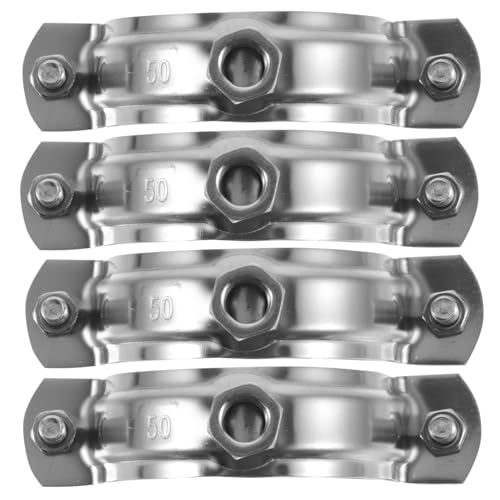 UPKOCH 4 Stück Teiliges Edelstahl Rohrklemmen Rostfreie Schlauchschellen mit Glatter Oberfläche Stabile Befestigungsschellen für Gartenbewässerung und Installationsrohre Langlebig und von UPKOCH