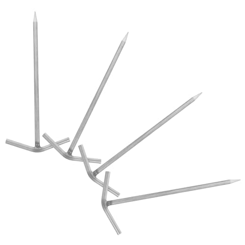 UPKOCH 4 Stück Teiliges Edelstahl T-förmiges Zeltpflock- Robuste Windfeste Bodenanker für Camping Outdoor Garten Rasen Vielseitige Zeltheringe für Zelt Plane-Befestigung von UPKOCH