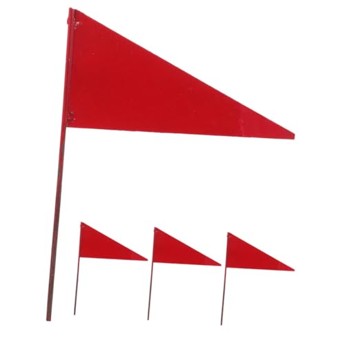 UPKOCH 4 Stück Teiliges Gartendekoration Kleine Robuste Eisenflaggen Bunte Dreieckige Markierungsfahnen für Rasen und Bewässerung Wetterbeständig und Sichtbar für Draußen von UPKOCH