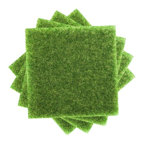 UPKOCH 4 Stück Teiliges Kunstrasen Langlebige Künstliche Grasmatten Wetterfeste Landschaftsdeko Pflegeleichte Simulationsturf für Garten Terrasse Wandgestaltung Innen und Außenbereich von UPKOCH