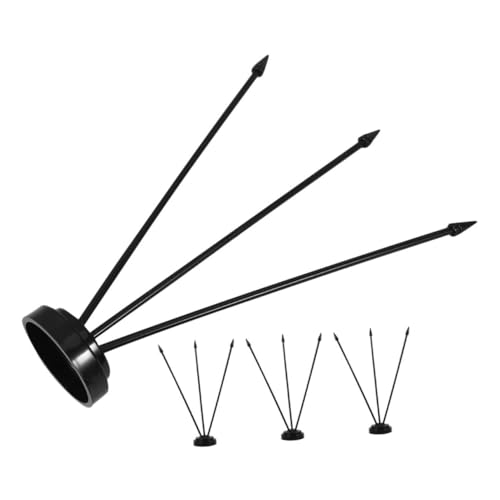 UPKOCH 4 Stück Teiliges Schwarze Flaggenständer für Innenbereich Stabile Tragbare Fahnenhalter mit Sockel Einfach zu Montierender Gerader Fahnenmast für Tisch Heimdekoration von UPKOCH