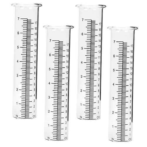 UPKOCH 4 Stück Teiliges Transparentes Regenmessgerät aus Glas Konische Messröhre Langlebig und Präzise Tragbar für Garten und Außenbereich Praktischer Niederschlagsmesser zur UPKOCH 4 Stück Teiliges Transparentes Regenmessgerät aus Glas Konische Messröhre Langlebig und Präzise Tragbar für Garten und Außenbereich Praktischer Niederschlagsmesser zur von UPKOCH