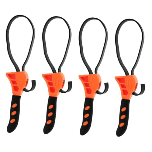 UPKOCH 4 Stück Verstellbarer Gurtbandschlüssel in Orange Multifunktionaler Flaschenöffner und Wrench für Sanitär und Haushaltsanwendungen für und UPKOCH 4 Stück Verstellbarer Gurtbandschlüssel in Orange Multifunktionaler Flaschenöffner und Wrench für Sanitär und Haushaltsanwendungen für und von UPKOCH