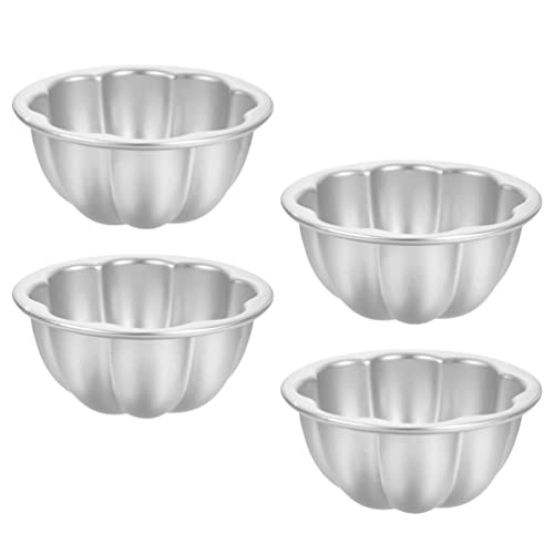 UPKOCH 4 Stücke Mini Torte Formen Backen Blume Form Aluminium Legierung Torte Pudding Formen von UPKOCH