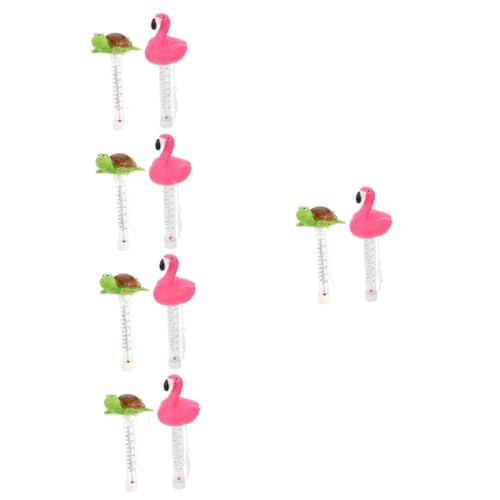 UPKOCH 5 Sätze Flamingo -wasserthermometer Badewanne Poolthermometer -thermometer Schwimmbadtemperaturthermometer Schwimmender Pool Badethermometer Schwebend Plastik 2 Stück * 5 von UPKOCH