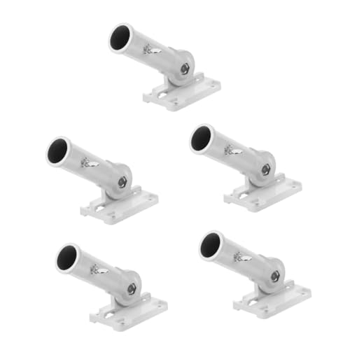 UPKOCH 5 Stück Fahnenfix -Reparatur -Halterung Montiert Wand Klammern Pole Halter Montieren Stangen Fahnenmast Fahnenhalter Flaggenmasthalter Flaggenhalter Aluminiumlegierung Weiß von UPKOCH