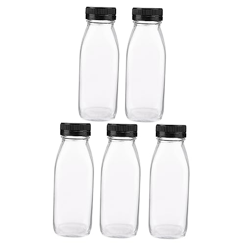 UPKOCH Milchflaschen 5st Saftflasche Aus Glas Glasflasche Wasserflasche Saftflaschen Flaschen Für Saftbehälter Trinkflaschen Aus Glas Milch Behälter Flasche Milchglasflaschen von UPKOCH