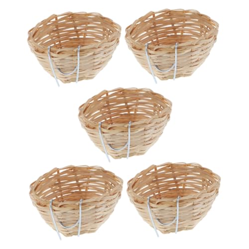 UPKOCH 5 Stück Handgewebtes Naturvogelnest mit Haken Atmungsaktiv und Robust für Kleine Vögel Wie Papageien Kanarienvögel Wellensittiche Komfortables Brut Zuchtversteck UPKOCH 5 Stück Handgewebtes Naturvogelnest mit Haken Atmungsaktiv und Robust für Kleine Vögel Wie Papageien Kanarienvögel Wellensittiche Komfortables Brut Zuchtversteck von UPKOCH