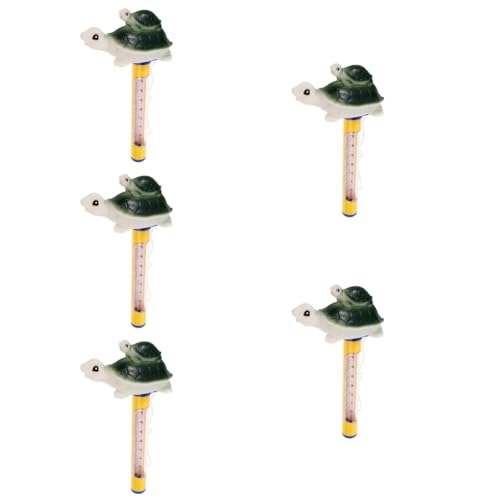 UPKOCH 5 Stück Schwimmendes Poolthermometer für Badewanne und Teich Cartoon Turtle Design Präzise Temperaturmessung und Langlebig und Benutzerfreundlich für Haustiere von UPKOCH