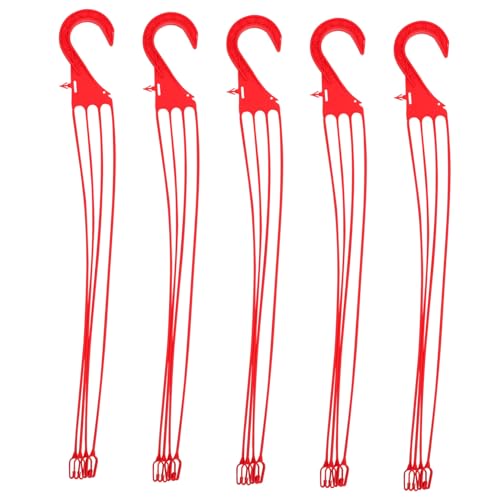 UPKOCH 5 Stück Teiliges Premium Blumentopf Haken aus Kunststoff Langlebig und Platzsparend für Hängende Pflanztöpfe im Garten und Balkon Praktische Halterung für Blumentöpfe Vogelkäfige von UPKOCH