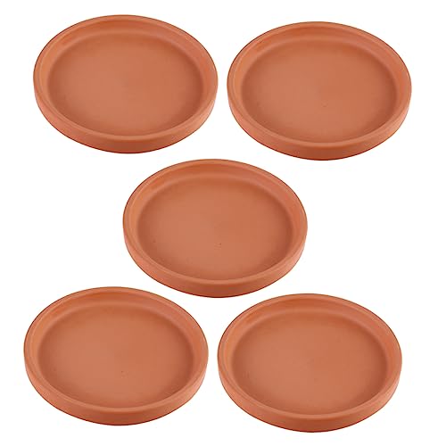 UPKOCH 5 Stück Teiliges Runde Terrakotta Pflanztopf Untersetzer Robust und Dekorativ Geeignet für Blumen und Pflanzentöpfe im Innenbereich für Zuhause Büro und Gastronomie von UPKOCH