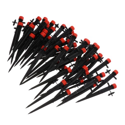 UPKOCH 50 Stück Bewässerung Tropfer Fach Düsen Verstellbarer Wasserfluss Robuste Erdspieße Langlebiges Material für Garten Hochbeete Blumentöpfe Automatische Pflanzenbewässerung von UPKOCH