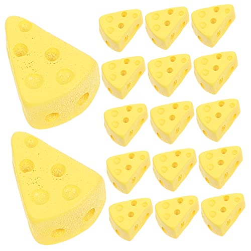 UPKOCH 50 Stück Käseimitat Mini-harzkäse Käsekuchen Flatback-käse-charm Simuliertes Käsemodell Mini-käse Puppenhaus-miniatur-essen Mini Marken Lebensmittel Spielzeugzimmer 3d Creme von UPKOCH