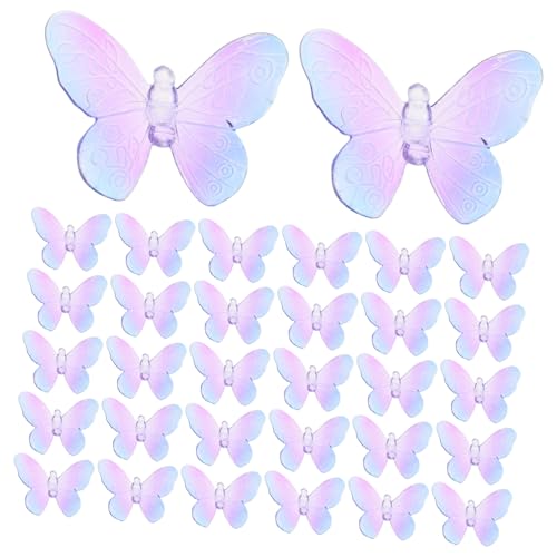 UPKOCH 50 Stück Wetterfeste Kunststoff Schmetterlinge als Ersatzteile für Solar Gartenleuchten Dekor für Außenbeleuchtung Einfache Anbringung Gartenstabspitzen Solarbetriebene von UPKOCH