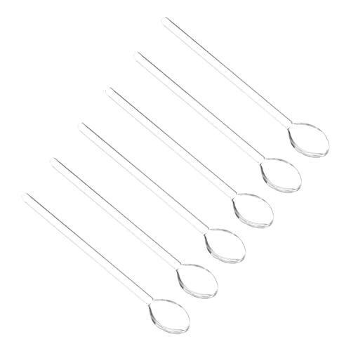 UPKOCH 6Er Set Transparente GlaslöFfel – HitzebestäNdige KaffeelöFfel, RüHrlöFfel & DessertlöFfel – Ergonomische Griffe, Ideal FüR Zuhause, Restaurants, CaféS & Bars von UPKOCH
