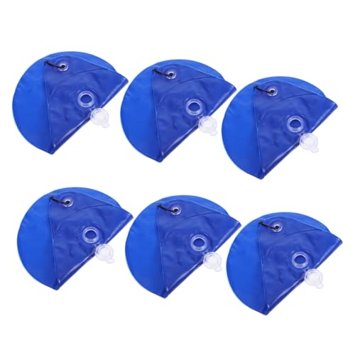 UPKOCH 6 Stück Poolabdeckung Gewichte mit Haken Auslaufsichere PVC Wasserbeutel für Winterpoolabdeckung Robuste Hängetaschen für Einfache und Aufbewahrung von UPKOCH