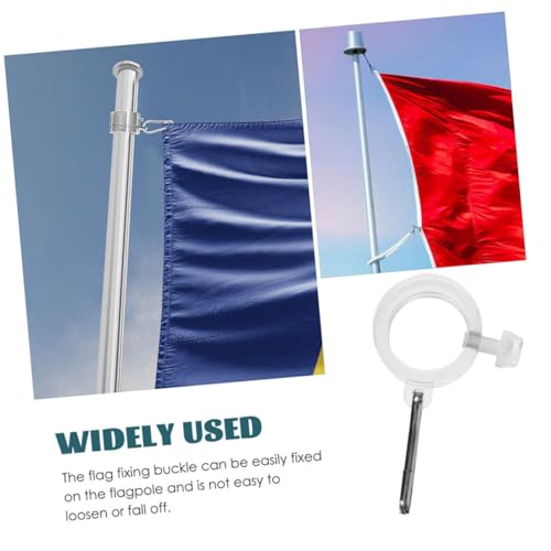 UPKOCH 6stücke Fahnenmast-cliphaken Aus Langlebigem Pc-Material Für Außenbereich Inklusive Drehbarer Fahnen-montageringe Und Befestigungsschnallen Für Fahnen von UPKOCH