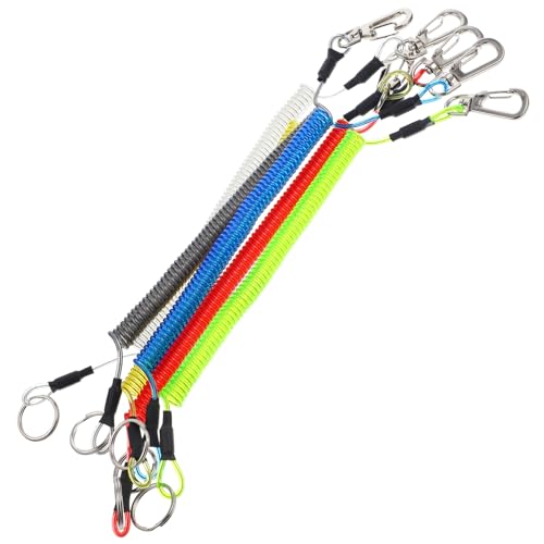 UPKOCH 6 Stück Teiliges Schweres Einziehbares Elastisches Sicherheits lanyard Robuste Schutz bungee tether schnur für Angeln Wandern Camping und Outdoor aktivitäten UPKOCH 6 Stück Teiliges Schweres Einziehbares Elastisches Sicherheits lanyard Robuste Schutz bungee tether schnur für Angeln Wandern Camping und Outdoor aktivitäten von UPKOCH