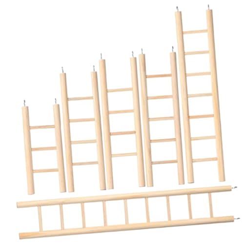 UPKOCH 6 Stück Teiliges Vogel Leiter aus Natürlichem Holz Vielseitiges Kletterspielzeug für Papageien Wellensittiche und Kleine Haustiere Fördert Bewegung und Beschäftigung im Käfig von UPKOCH