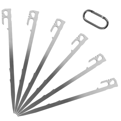 UPKOCH 6 Stück Teiliges Zelt heringe aus Extra Lang und Verstärkt Robust für Strand Gras und Harten Boden Stabile Zeltnägel für Outdoor Camping und Trampolin Befestigung von UPKOCH