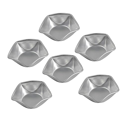 UPKOCH 6st Schimmel Alufolie Tortenform Muffin Backen Eierkuchendosen Backformen Für Die Küche Mini-cupcake-former-tassen Backbecher Muffinkuchenform Aluminiumlegierung Sternform Zubehör von UPKOCH