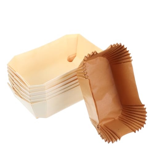 UPKOCH 6st Toastbox Wellenbrote Laib Backen Backeinlagen Für Laibbrot Brotform Backen Mini-laibpfannen Aus Papier Backbleche Aus Papier Antihaft-toast Toast- Kuchenform Einweg Pappel Ofen von UPKOCH