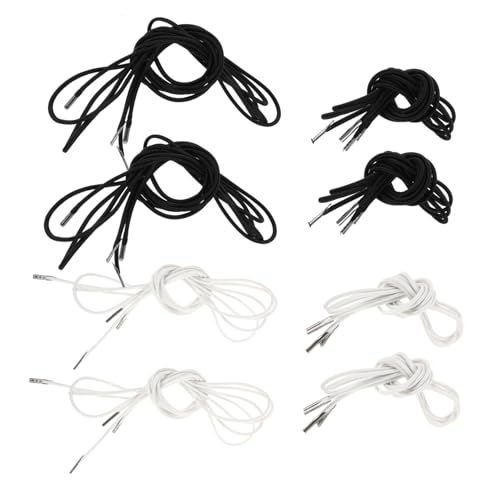 UPKOCH 8 Stück Ersatzschnurset für Liegestühle Teiliges Elastisches Kordel für Gartenstühle Camping und Outdoor Aktivitäten Schwarze und Weiße Kordeln Zwei Zwei Kurz von UPKOCH