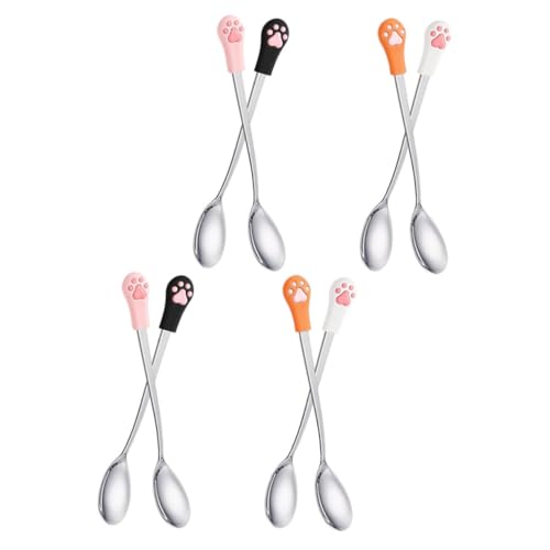 UPKOCH 8 Stück Teiliges Katzenfutterlöffel Edelstahl und Gummi Niedliche Katzenpfoten-designs für Nassfutter und Leckerlis Langlebig und Praktisch für Katzen Hundefütterung UPKOCH 8 Stück Teiliges Katzenfutterlöffel Edelstahl und Gummi Niedliche Katzenpfoten-designs für Nassfutter und Leckerlis Langlebig und Praktisch für Katzen Hundefütterung von UPKOCH