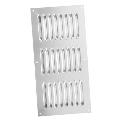 UPKOCH Aluminium Lüftungsgitter mit Automatischer Druckbetätigung Wetterfester Luftauslass für Außenwand Rostbeständig Einfache Installation Silberfarben Langlebiger Edelstahl von UPKOCH