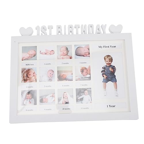 UPKOCH Bilderrahmen Monate Wachstum Erinnerungsrahmen Babyfotorahmen Erstes Jahr Weiß Für Babyparty und Geburtstagsfeier UPKOCH Bilderrahmen Monate Wachstum Erinnerungsrahmen Babyfotorahmen Erstes Jahr Weiß Für Babyparty und Geburtstagsfeier von UPKOCH