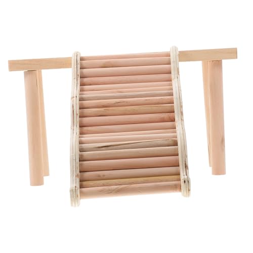 UPKOCH Bissfeste Hamsterplattform aus Robustem Holz Stabiles Teiliges Kletterspielzeug für Hamsterkäfig Multifunktionale Innen Spielbrücke und Dekorative Landschaft für Kleine Nager von UPKOCH