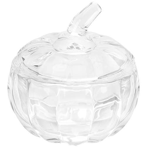 UPKOCH Titel Transparentes Snackglas Mit Deckel Praktische Aufbewahrungsdose Für Süßigkeiten Kekse Und Trockenfrüchte Stilvolles Design Kürbisform von UPKOCH