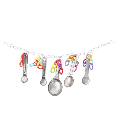 UPKOCH Buntes Papagei Aufhängen Langlebiges Kauspielzeug mit Löffel Reflektierend Geeignet als Käfigzubehör für Wellensittiche und Nymphensittiche Metallring zur Einfachen Befestigung UPKOCH Buntes Papagei Aufhängen Langlebiges Kauspielzeug mit Löffel Reflektierend Geeignet als Käfigzubehör für Wellensittiche und Nymphensittiche Metallring zur Einfachen Befestigung von UPKOCH