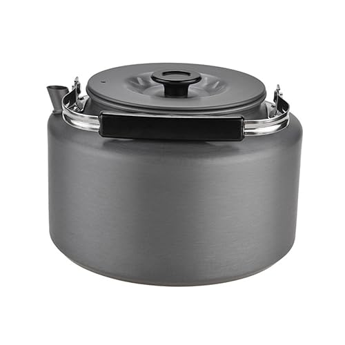 UPKOCH Camping Teekessel Wasserkocher mit Hitzebeständigem Griff Kompakter Outdoor Wasserkanne für Picknick Wandern Reisen Praktischer Tragbarer Kaffeekessel aus Robustem Material von UPKOCH