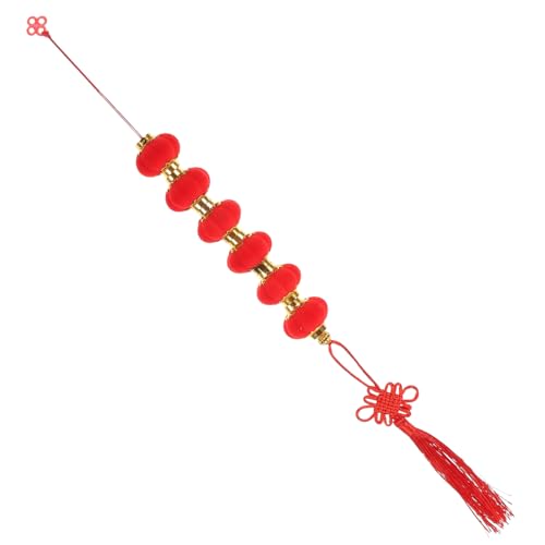 UPKOCH Chinesische Kleine Laternen Deko Pendelleuchten für Frühlingsfeste Neujahrsfeiern und Hochzeiten Wiederverwendbare Auffällige Laternen mit Traditionellem Muster Rot mit von UPKOCH