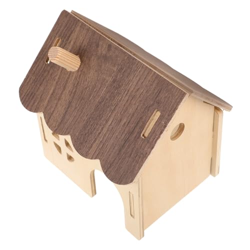 UPKOCH DIY Holz hamsterhaus mit Glatter Oberfläche Robustes Kleintierversteck und Spielhaus Geeignet für Hamster Meerschweinchen Zwerghamster und Kleine Nager für Käfigdekoration und von UPKOCH
