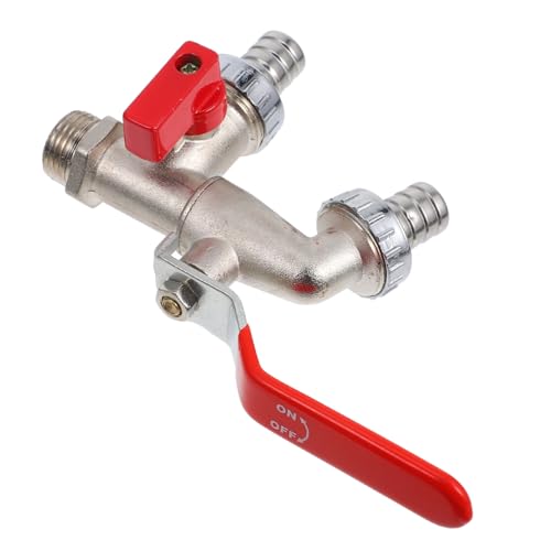 UPKOCH Doppelventil Wasserhahn aus Zinklegierung Winkel Auslaufverteiler mit Zwei Düsen Auslaufsicher Hoher Durchfluss Ergonomischer Griff für Garten und Außenbereich UPKOCH Doppelventil Wasserhahn aus Zinklegierung Winkel Auslaufverteiler mit Zwei Düsen Auslaufsicher Hoher Durchfluss Ergonomischer Griff für Garten und Außenbereich von UPKOCH