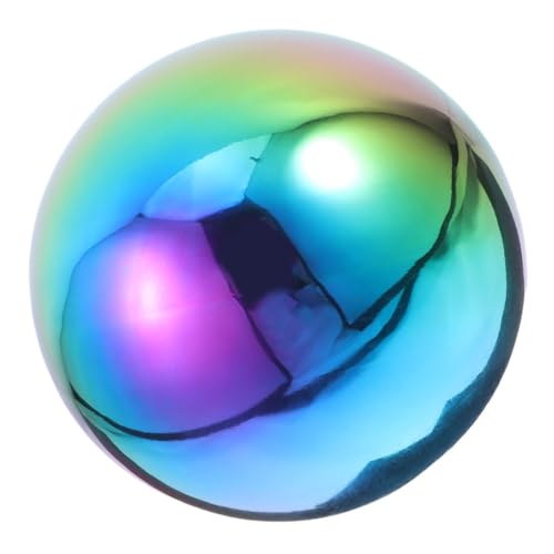 UPKOCH Edelstahl Hohlkugel Gazing Spiegelkugeln Bunte Metallkugel Gartenkugel Kugel Weihnachtskugeln Reflektierende Gartenkugel Metall Gazing Ball Spiegel von UPKOCH