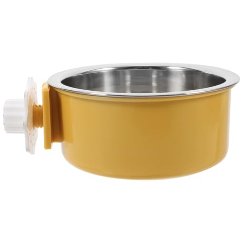 UPKOCH Edelstahl Hundenapf zum Aufhängen Auslaufsicherer Futternapf mit Gelbem Clip Mittelgroß für Kleine bis Mittelgroße Hunde Langlebig Leicht zu Befestigen für Hundekäfig und UPKOCH Edelstahl Hundenapf zum Aufhängen Auslaufsicherer Futternapf mit Gelbem Clip Mittelgroß für Kleine bis Mittelgroße Hunde Langlebig Leicht zu Befestigen für Hundekäfig und von UPKOCH