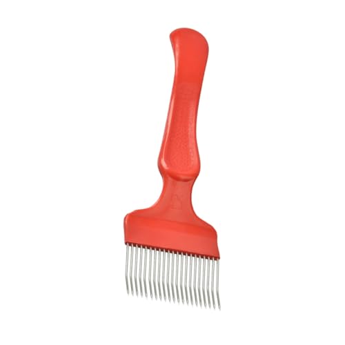 UPKOCH Edelstahl Imker Gabel Nadeln Uncapping Fork für Honigwabe Entfernung Varroa Kontrolle Bienenzucht Werkzeug in Rot von UPKOCH